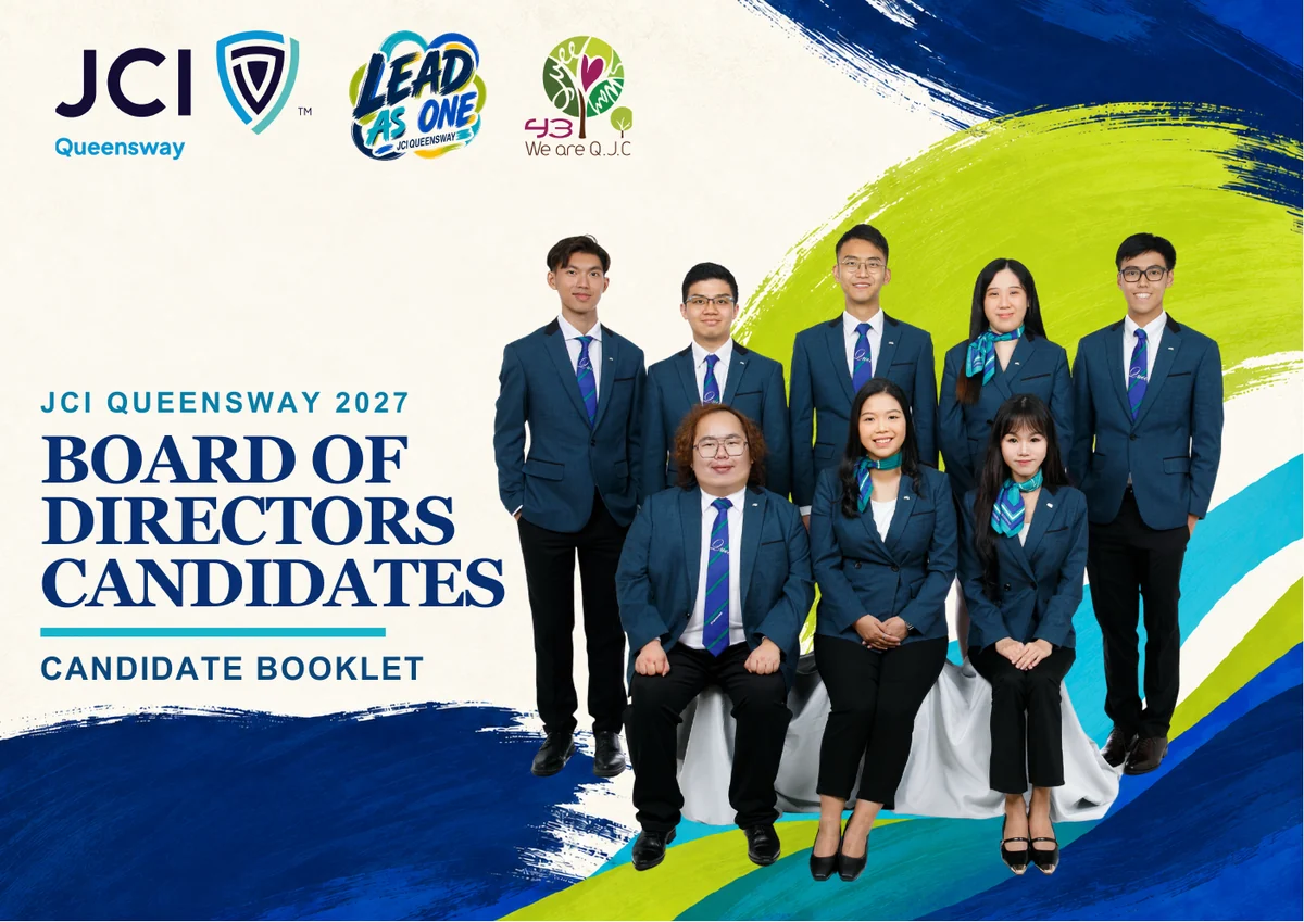 Cover of the JCI Queensway 2027 Board of Directors Candidate Booklet