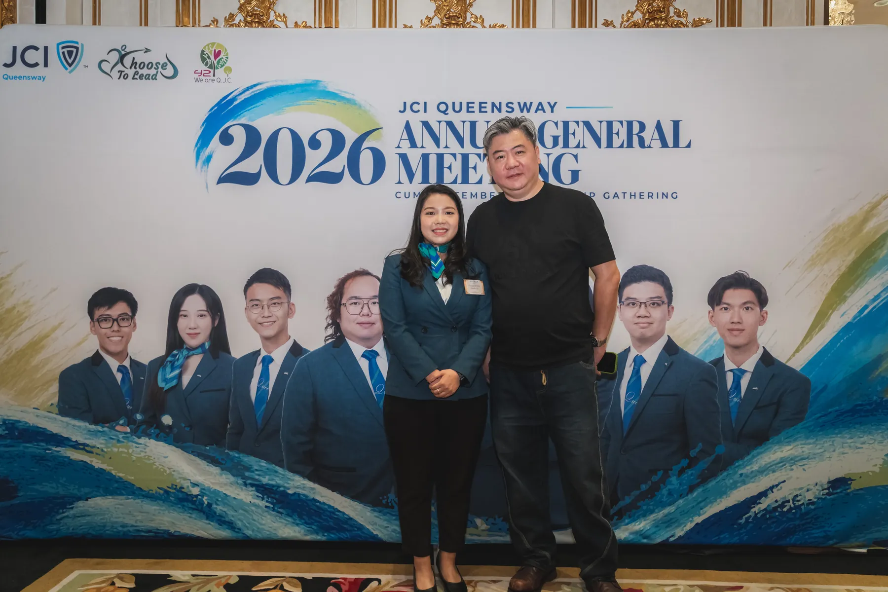 Members and guests together at the AGM · 85/100