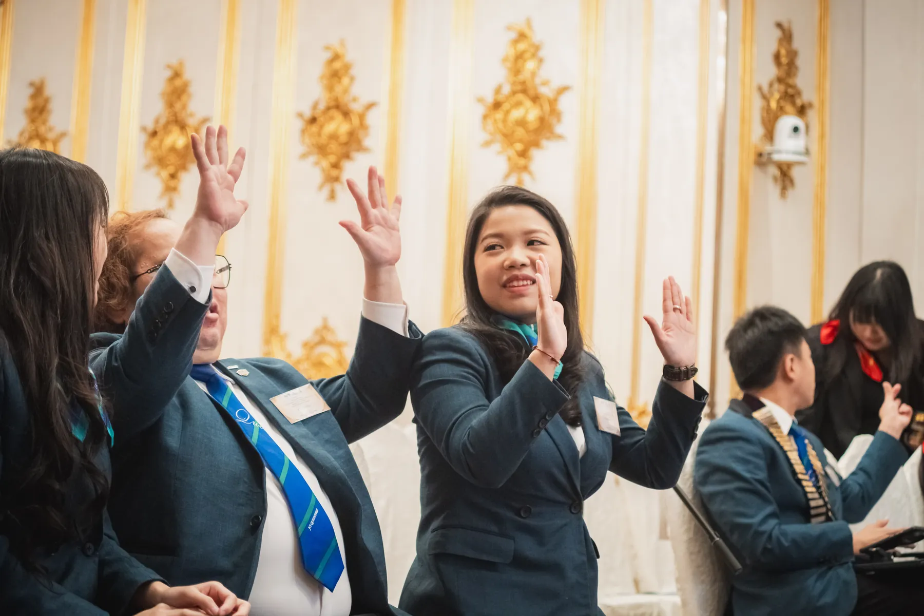 Members and guests connecting at the AGM · 71/100