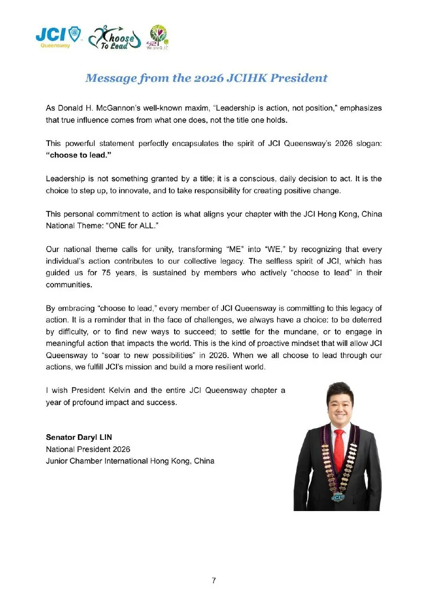 JCI Queensway Members Handbook 2026, page 9