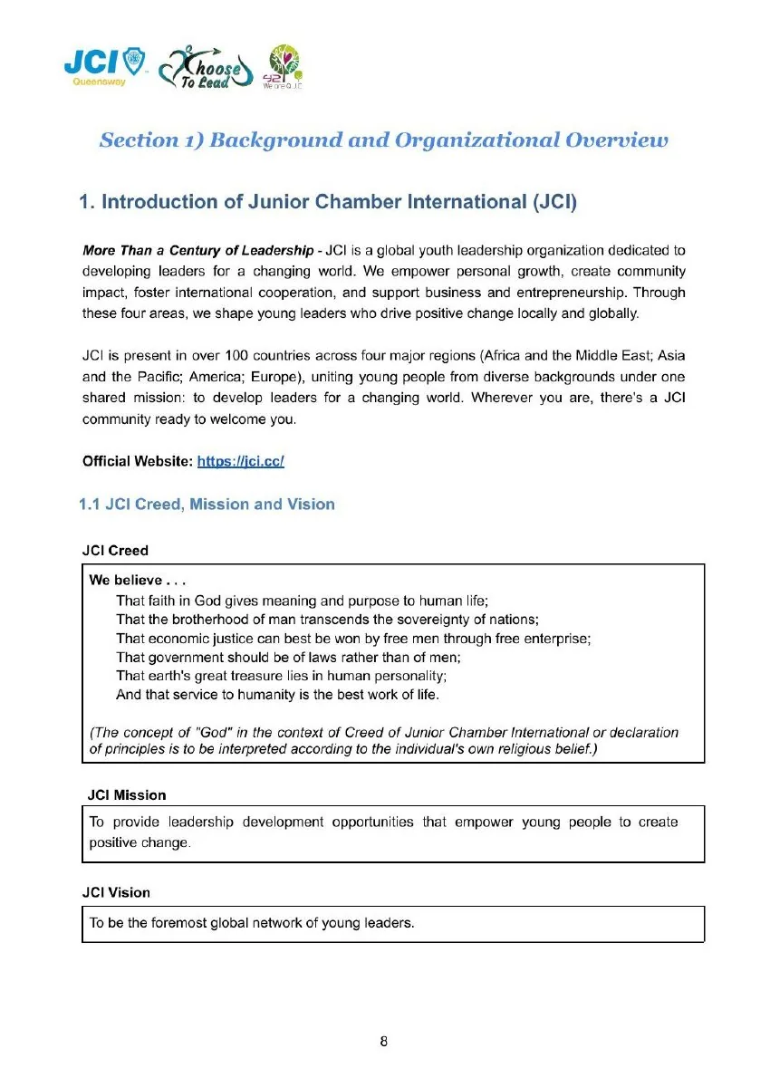 JCI Queensway Members Handbook 2026, page 10