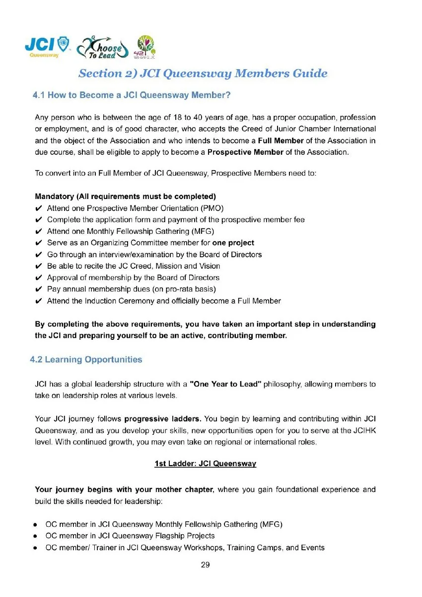 JCI Queensway Members Handbook 2026, page 31
