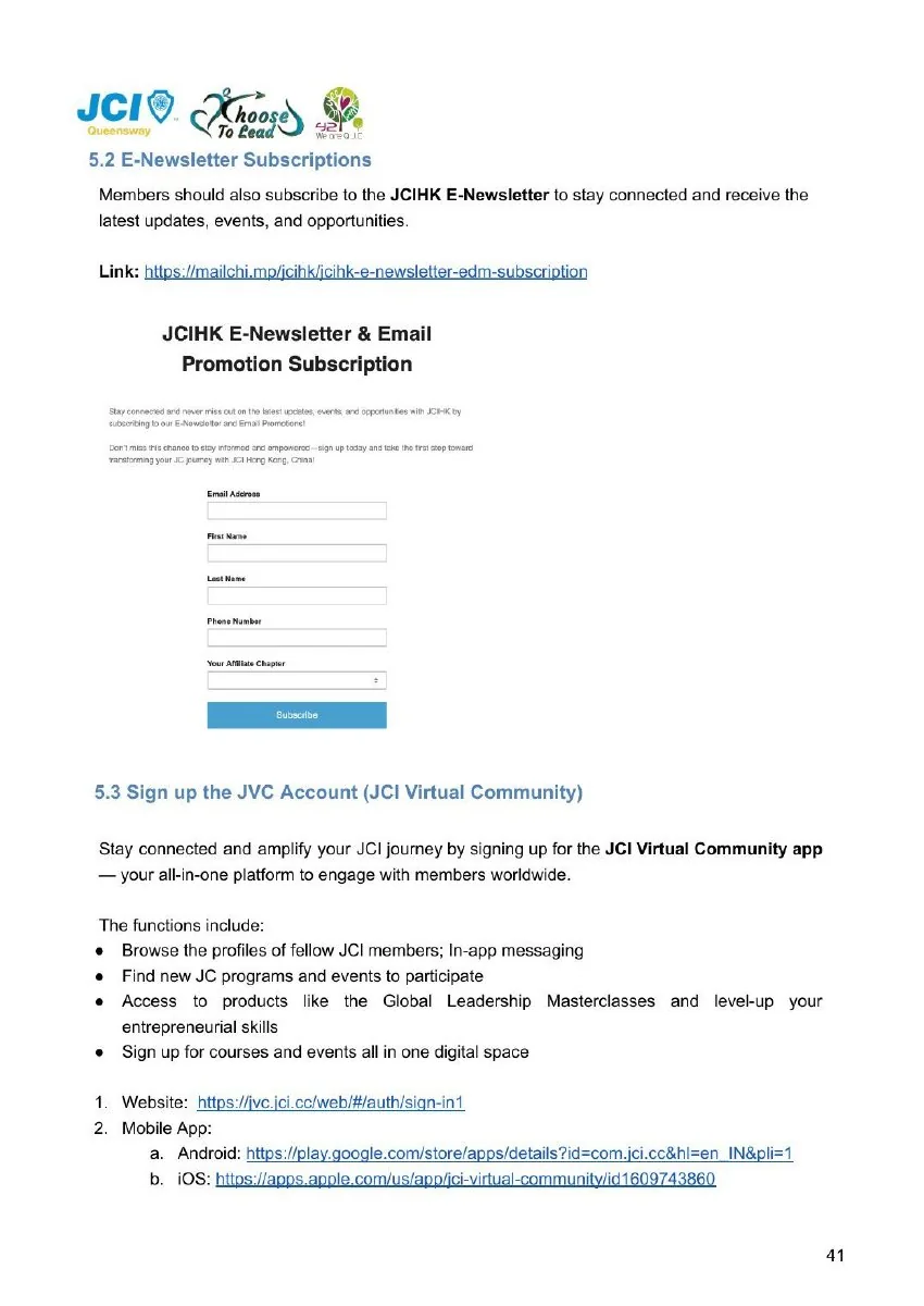 JCI Queensway Members Handbook 2026, page 43