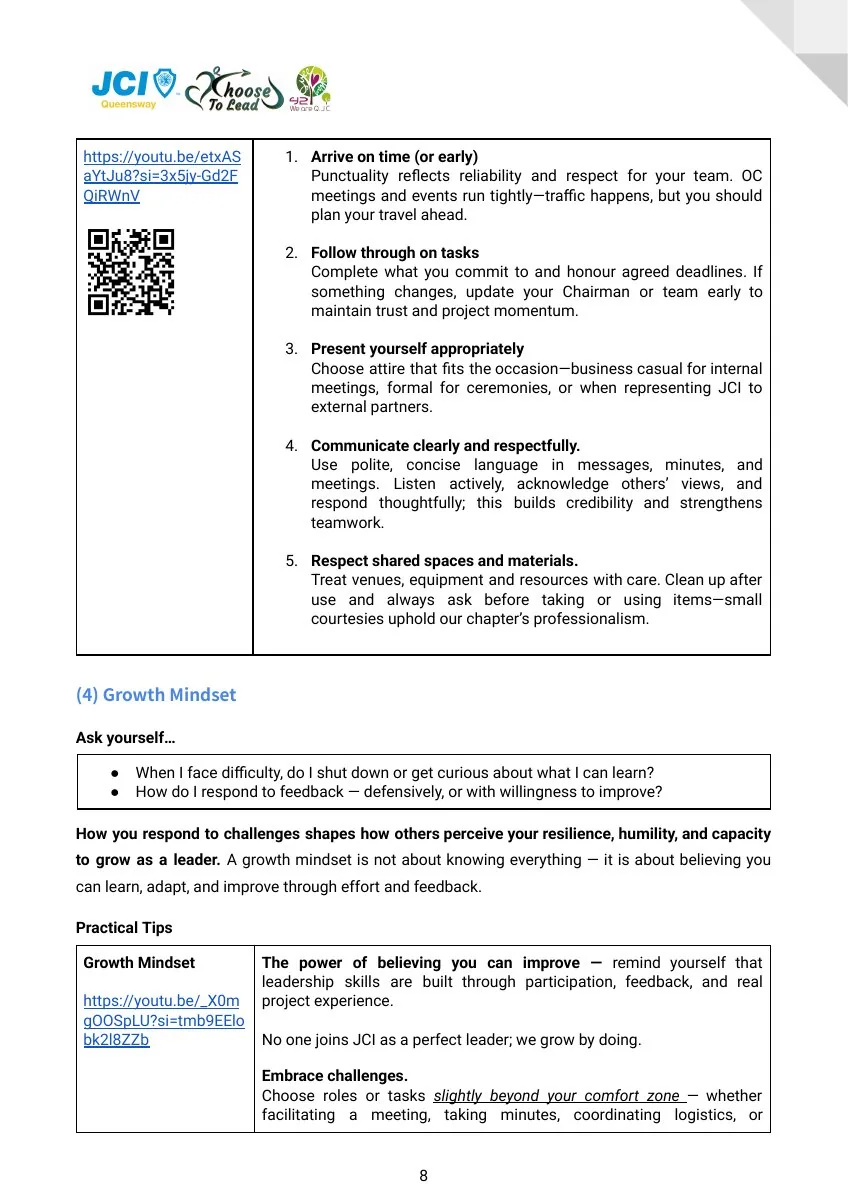JCI Queensway Project Handbook 2026, page 9
