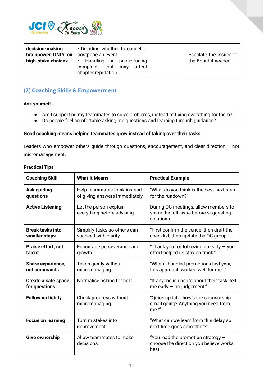 JCI Queensway Project Handbook 2026, page 12