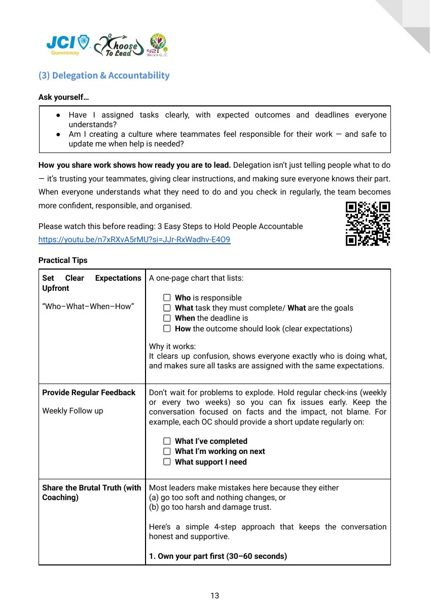 JCI Queensway Project Handbook 2026, page 14