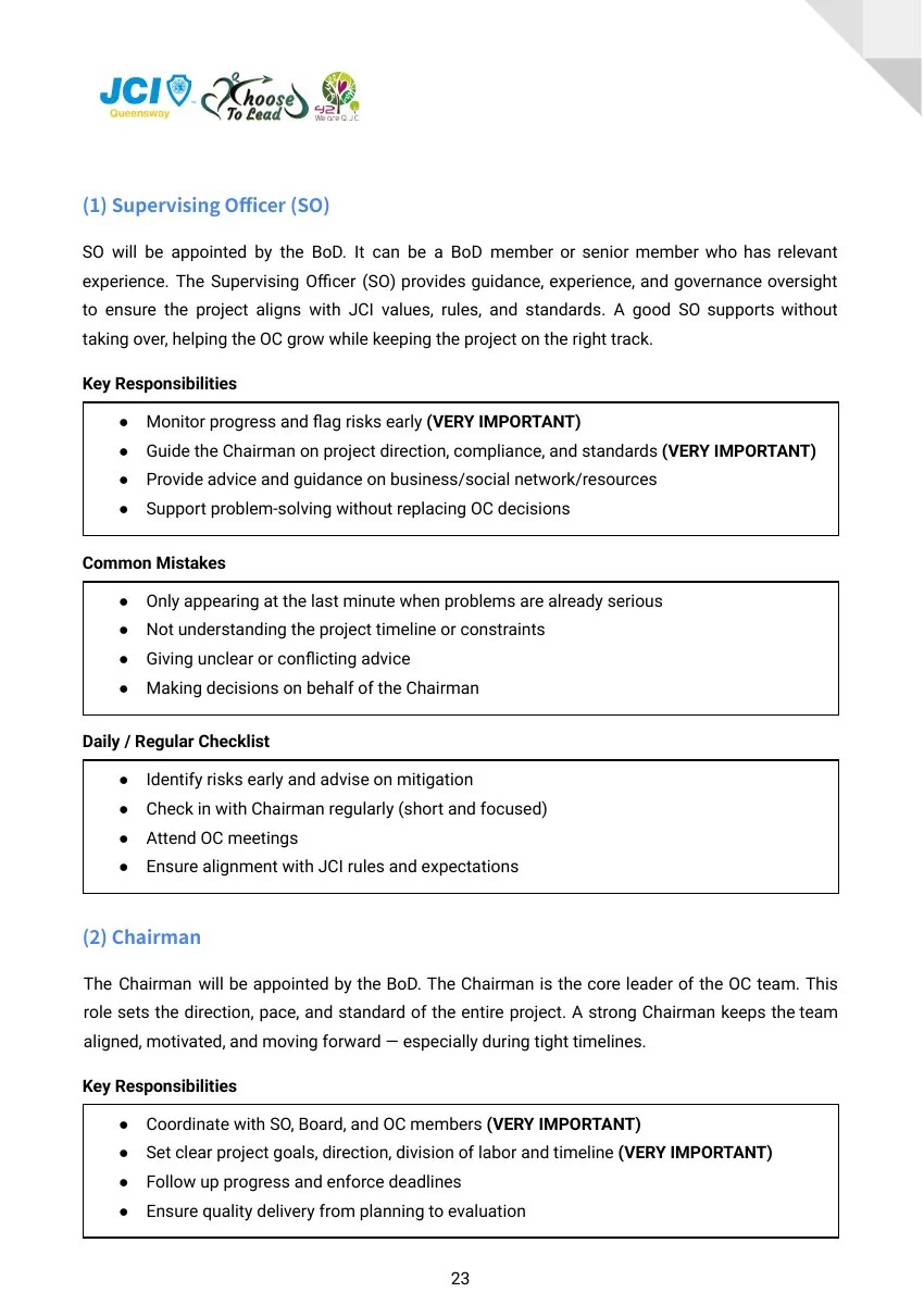 JCI Queensway Project Handbook 2026, page 24