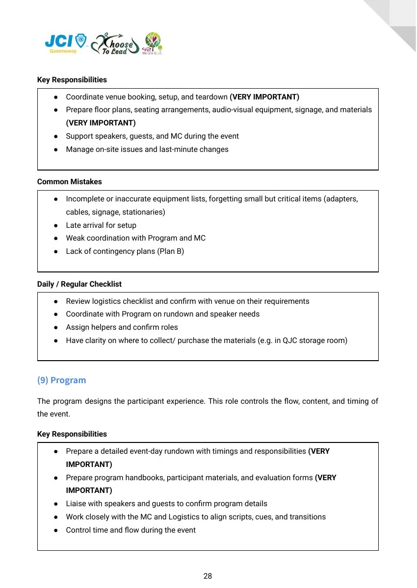 JCI Queensway Project Handbook 2026, page 29