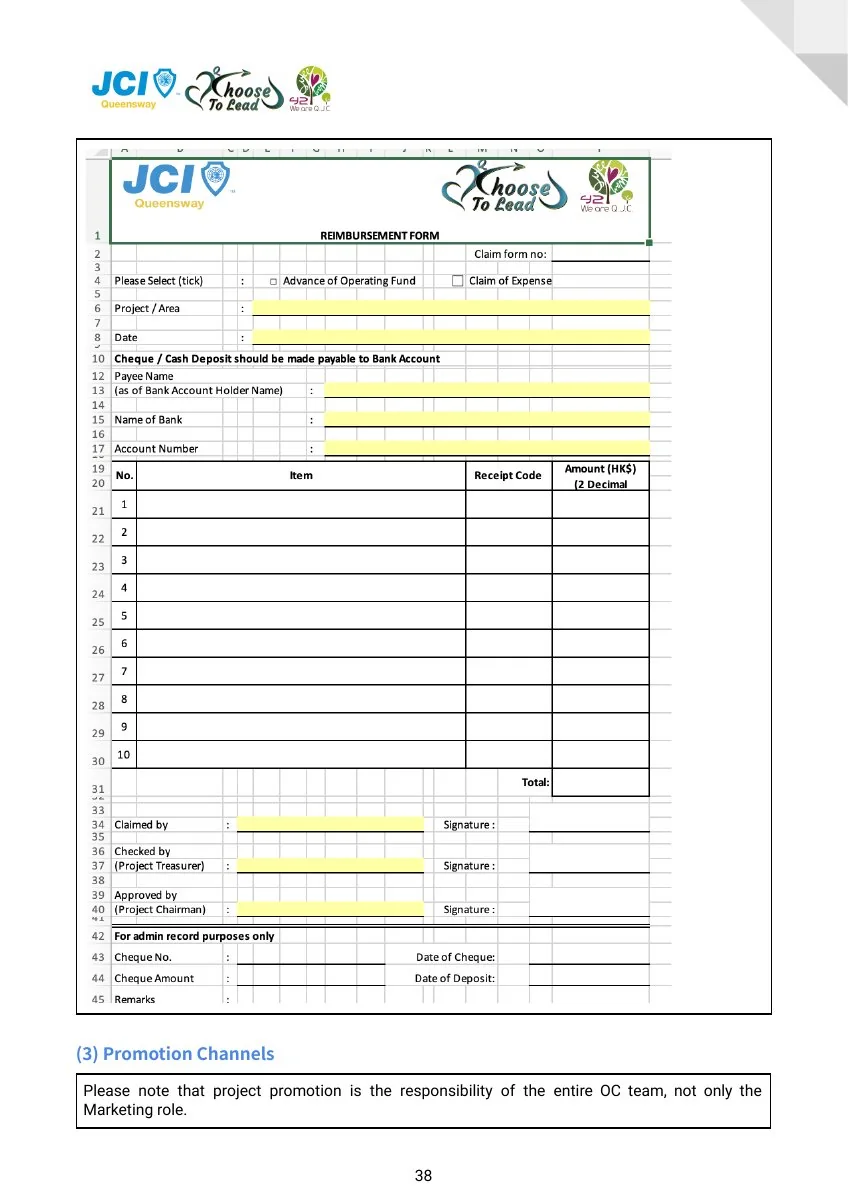 JCI Queensway Project Handbook 2026, page 39