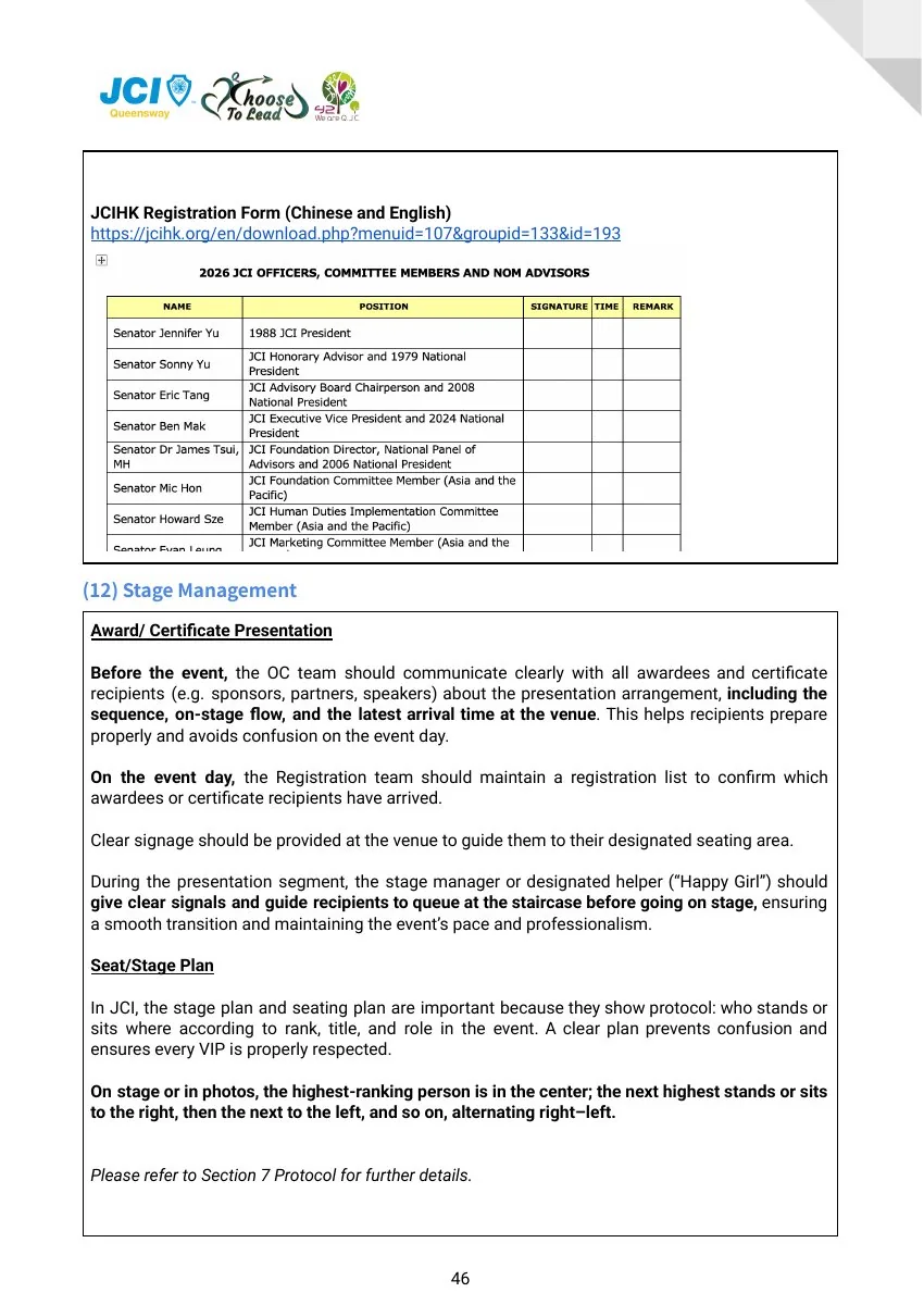 JCI Queensway Project Handbook 2026, page 47