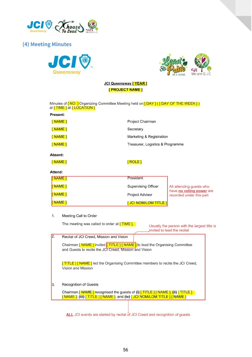 JCI Queensway Project Handbook 2026, page 57