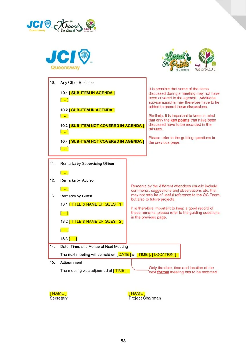 JCI Queensway Project Handbook 2026, page 59