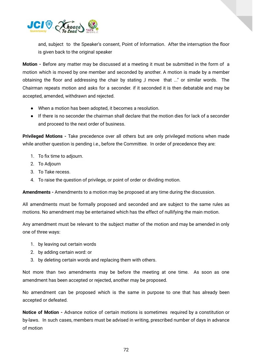 JCI Queensway Project Handbook 2026, page 73